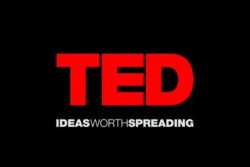 Ted Talk logo, ideas work inspiring